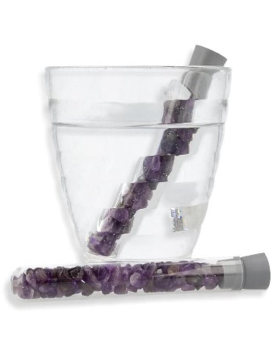 Amethist glas Aqua Gems waterwand - Edelsteen - Yoga - Mindfullness
