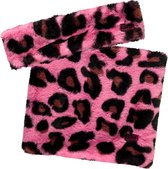 B-nosy Meisjes Sjaal en hoofdband - Pink panther fur - Maat 1