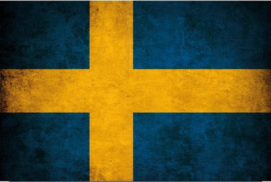 Wandbord - Vlag Van Zweden