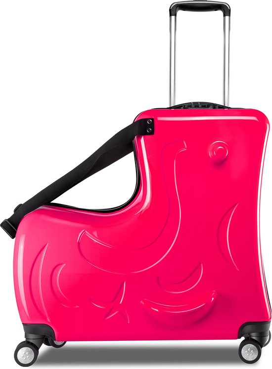 Kinder Koffer - met wieltjes - Kinderkoffer - 20 Inch - Roze | bol.com