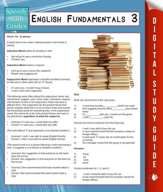 English Fundamentals 3 (Speedy Study Guides) - cover