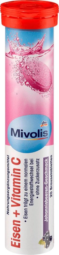 land kans Aja Mivolis IJzer + vitamine C bruistabletten - Geen toegevoegde suiker - Bes  smaak (20 stuks) | bol.com