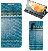 Telefoon Hoesje OPPO Reno3 | A91 Wallet Case Jeans