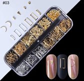 Nail art professional nail studs 3D | Nagel Steentjes |Rhinestones| Goud/Zilver | RS-03 | DM-Products
