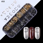 Nail art professional nail studs 3D | Nagel Steentjes |Rhinestones| Goud/Zilver | RS-08 | DM-Products
