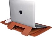 Laptopstandaard - Laptophoes  - Thuiswerken - Geschikt voor 13 Inch - Draagbaar - Verstelbaar - Ergonomisch - Waterdicht - Bruin
