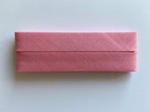 Biaisband katoen 20mm breed, lengte 5 meter, kleur roze