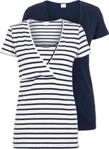 MAMA.LICIOUS MLLEA ORG TESS SS MIX TOP NF 2PA NOOS A. Dames T-shirt - Maat M