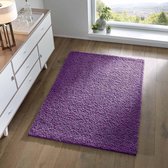 Hoogpolig vloerkleed effen Spectrum - paars 120x170 cm