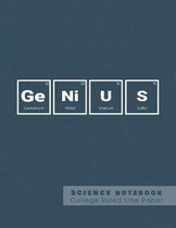 Genius - Science Notebook - College Ruled Line Paper