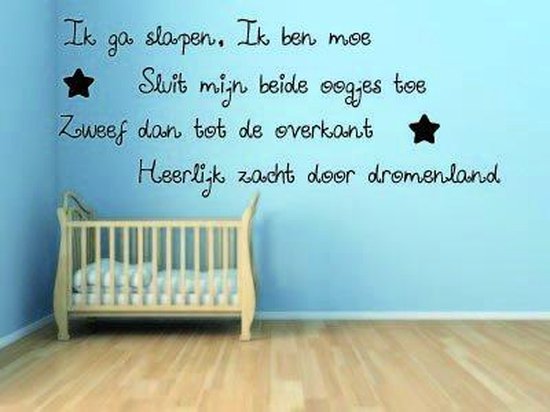 Muursticker4sale Muursticker Ik ga slapen, Ik ben moe | bol.com
