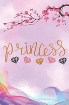 Princess: Cute Princess Notebook Journal Diary to write in - butterfly and hearts design