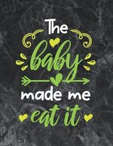 The baby made me eat it: Wide Ruled Notebook Gift For a Future Doctor, Perfect for any Midwife, Obstetrician, Gynecologist.