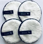 Herbruikbare wattenschijfjes XL | Wasbare wattenschijfjes |Bamboe wattenschijfjes| Katoenen wattenschijfjes | Yourz make-up pad XL WIT 4 STUKS (wattenschijfjes vervanger)