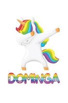 dominga: dominga 6x9 Journal Notebook Dabbing Unicorn Rainbow