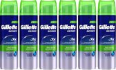 GILLETTE Scheergel Sensitive Voor Mannen - Hydrateert & Beschermt Tegen Irritatie 6 x 200 ml