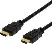 DELTACO HDMI-1050D-FLEX, Flexibele HDMI-kabel, High Speed HDMI met Ethernet 4K, UltraHD bij 60 Hz, 5 m, zwart