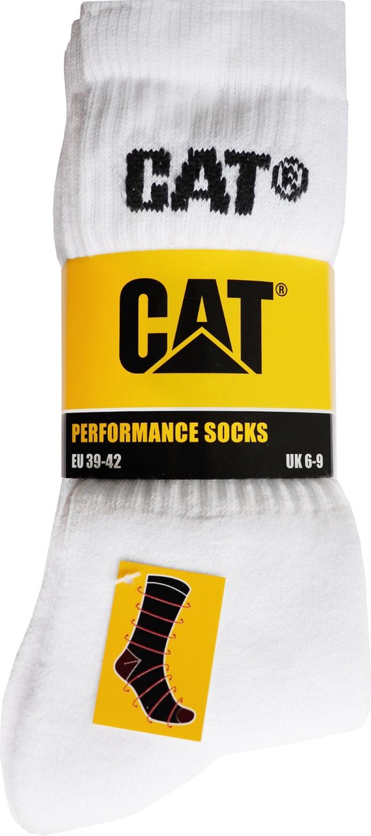 CATERPILLAR SOKKEN - CAT Performance sokken - 39/42 - wit - 5 paar | bol