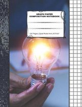 Graph Paper Composition Notebook: 110 Pages - Quad Ruled 4x4 - 8.5'' x 11'' Light Bulb Large Notebook with Grid Paper - Math Notebook For Students