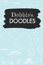 Debbie's Doodles: Personalized Teal Doodle Notebook Journal (6 x 9 inch) with 150 dot grid pages inside.