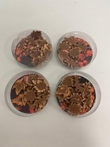Decoratieve herfstbladeren van aardewerk (bruin/goud/bruin) - set van 4 keer 10 stuks (topkwaliteit)