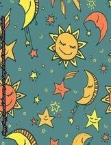 Happy Sleepy Sun and Moon 2019-2020 Large 18 Month Academic Planner Calendar: July 2019 To December 2020 Calendar Schedule Organizer with Inspirationa