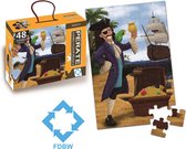 Puzzle de sol enfants 3 ans - Pirate | Puzzle Pirate | Puzzle Puzzle de sol | Puzzle Jumbo | Puzzle pour enfants - Puzzle de sol - 48 pièces | 90 centimètres x 60 centimètres