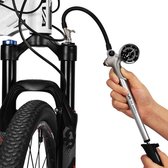 Decopatent® MINI Pompe à vélo avec manomètre et tuyau 360° - Haute pression 300 PSI - Mini pompe à vélo - Pompes à main pour Pompes à vélo Vélo de route VTT