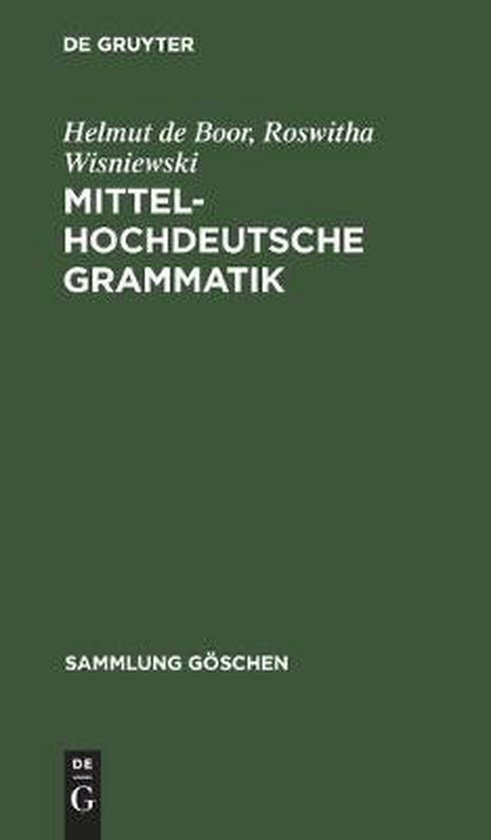 Sammlung Göschen- Mittelhochdeutsche Grammatik - cover