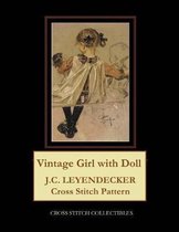 Vintage Girl with Doll: J.C. Leyendecker Cross Stitch Pattern