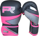 Punch Round Bokshandschoenen Evoke Zwart Roze 10 OZ