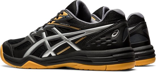 Asics Sportschoenen Maat 43 1 3 Mannen zwart zilver oranje bol