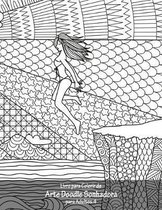 Livro para Colorir de Arte Doodle Sonhadora para Adultos 4