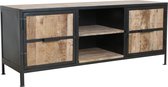 Raw Materials Vintage Mangowood Tv Meubel- Mangohout - 150x45x60 cm - Metaal