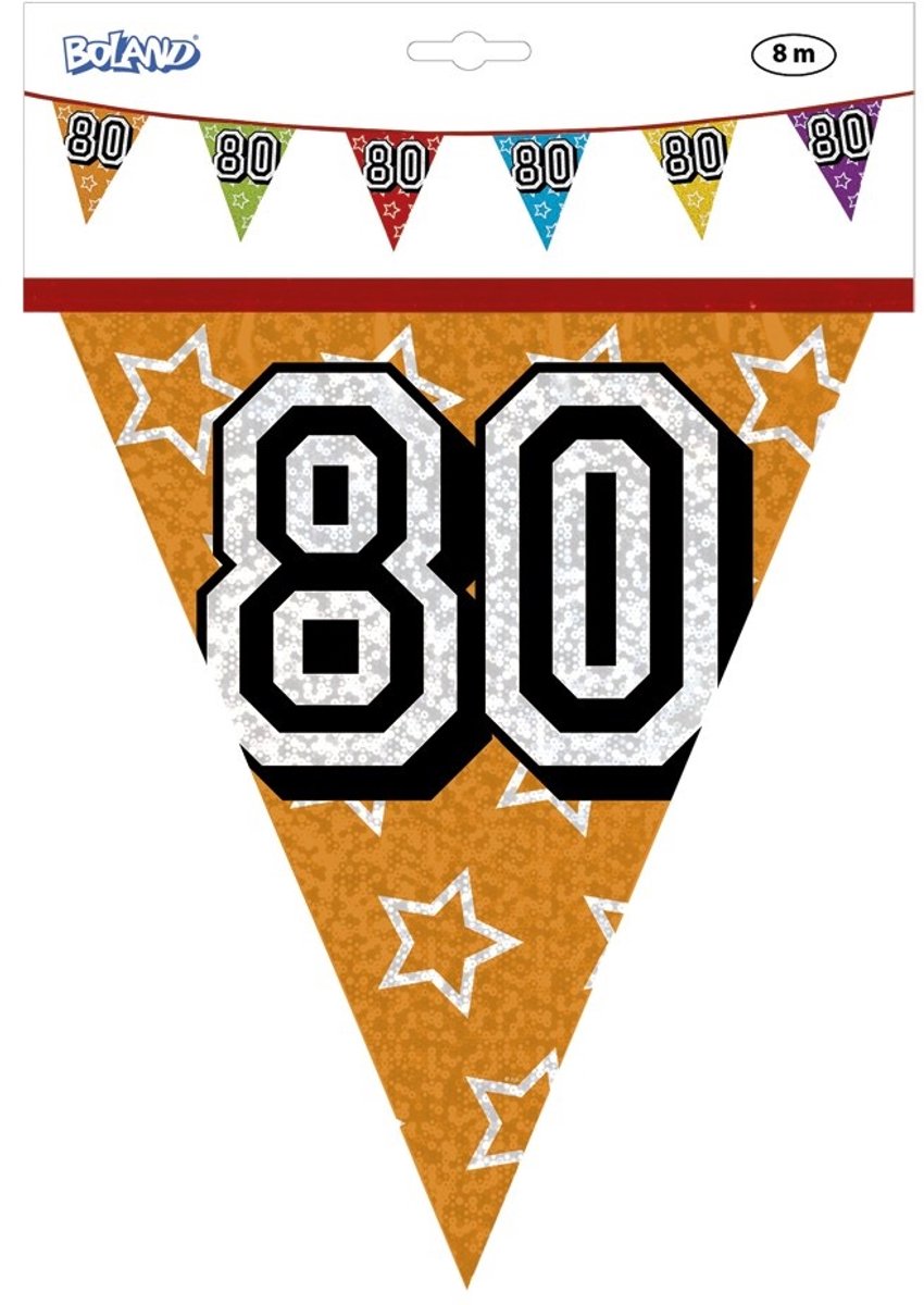 Vlaggenlijn 80 jaar versiering.
