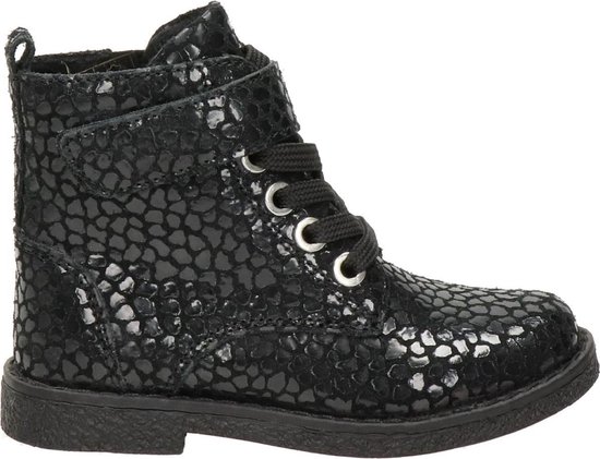 Nelson kids meisjes veterboot Zwart Maat 28 Nelson kids meisjes veterboot Zwart Maat 28