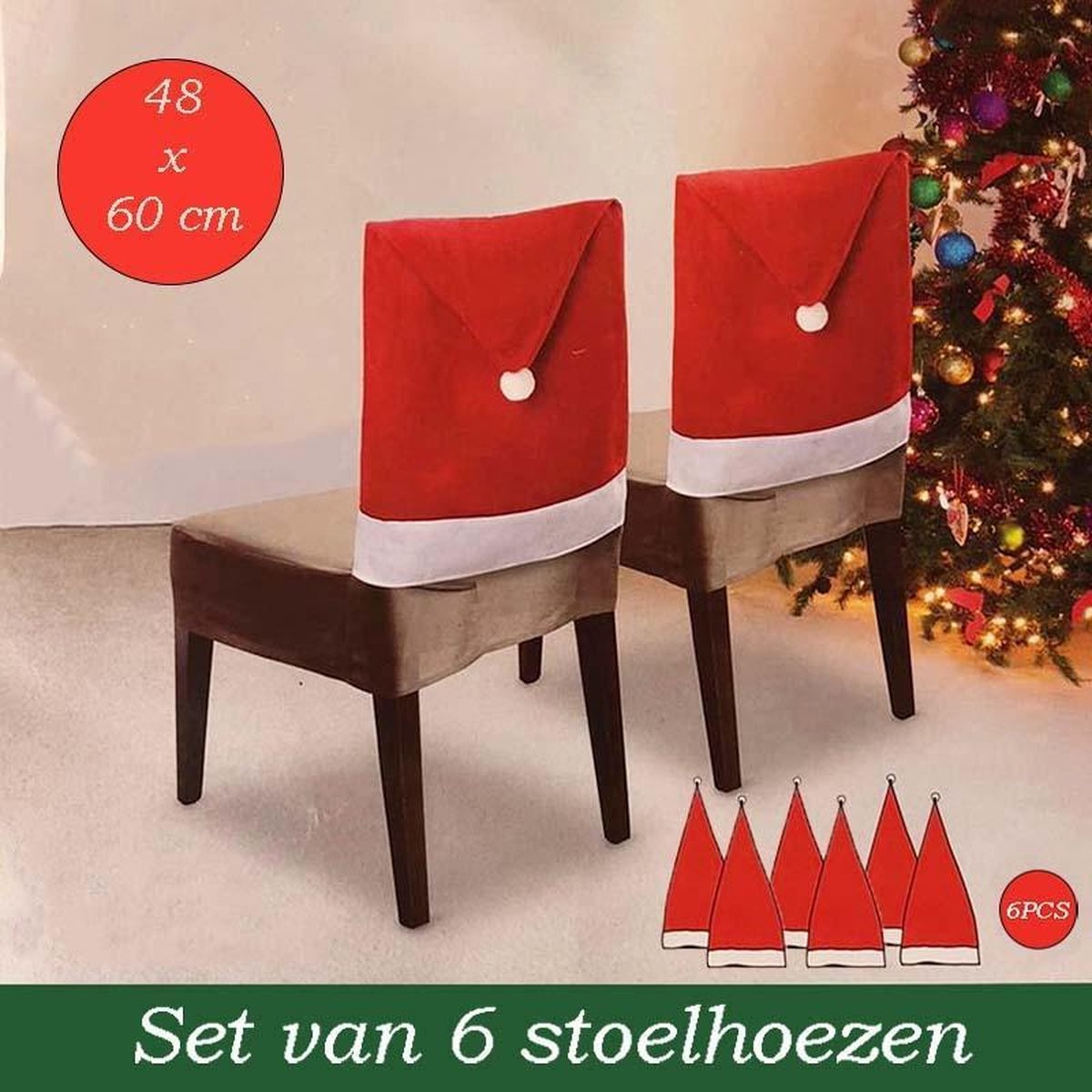 agenda Uitgebreid Pa Kerst Stoelhoezen - 6 stuks | bol.com