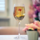 Theeglas - Hitte bestendig wijnglas - Wijnglas - Flora Tea Crystal Glas 500 ml -Kado tip - Thee Cadeau - Thee