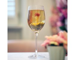 Theeglas - Hitte bestendig wijnglas - Wijnglas - Flora Tea Crystal Glas 500 ml -Kado tip - Thee Cadeau - Thee