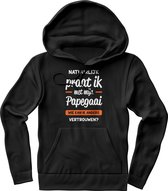 Hoodie dames, hoodie heren, natuurlijk praat ik met mijn papegaai wie kan ik anders vertrouwen, vogel, vogels, papegaai, dieren, huisdier,