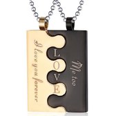 Love You Forever Ketting Set - Romantisch Liefdes Cadeau - Geschenkset Mannen Vrouwen - Sinterklaas Cadeautjes