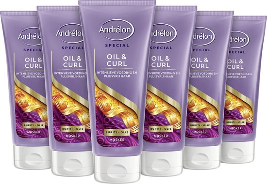Andrélon Special Oil & Curl Haarmasker - 6 x 180 ml - Voordeelverpakking |  bol.com