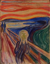 Edvard Munch, De Schreeuw, 1910 op canvas, afmetingen van het schilderij zijn 60 X 100 CM