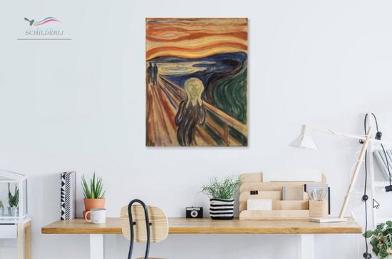 Edvard Munch, De Schreeuw, 1910 op canvas, afmetingen van het