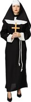 Zuster kostuum - habijt voor non of kloosterzuster maat 46 - Wit | Zwart