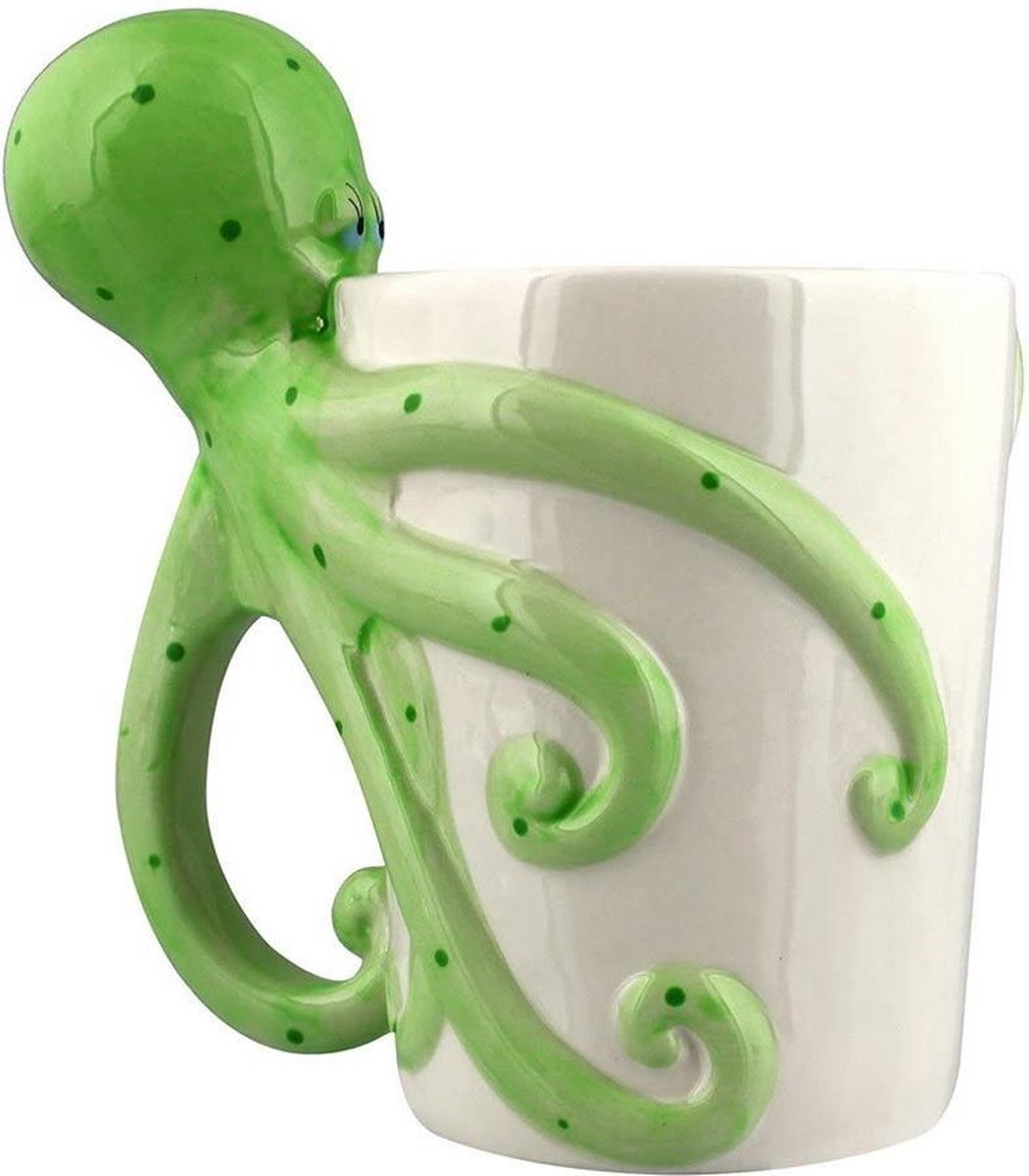 Beker met inktvis/octopus handvat