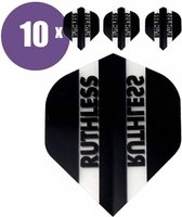 ABC Darts - Dart Flights - Ruthless Classic Zwart - 10 sets (30 stuks)