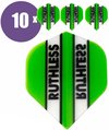 Afbeelding van het spelletje ABC Darts Flights - Ruthless Classic Groen - 10 sets (30 st.) Dart Flights