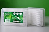 Premium 2 in 1 Flosboogjes en Tandenstokers | Kleine Tandruimtes | Voor witte tanden en frisse adem | Flosdraad | Tandenstokers | 50 Stuks | Wit