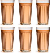 Libbey Drinkglas Paneled - 350 ml / 35 cl - 6 stuks - vaatwasserbestendig - tijdloos design - hoge kwaliteit